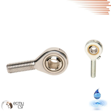Embout à rotule droite  inox RM 10