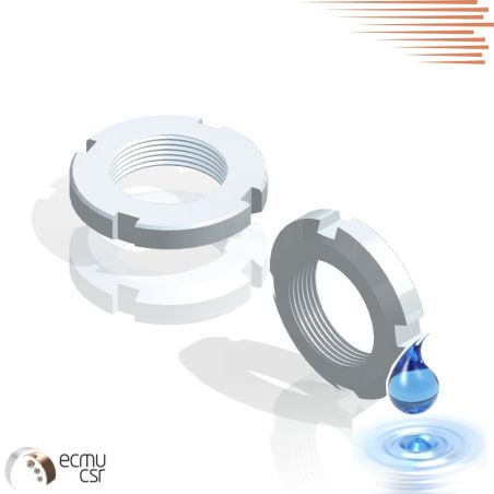 Ecrou de réglage à encoche en inox KM 18