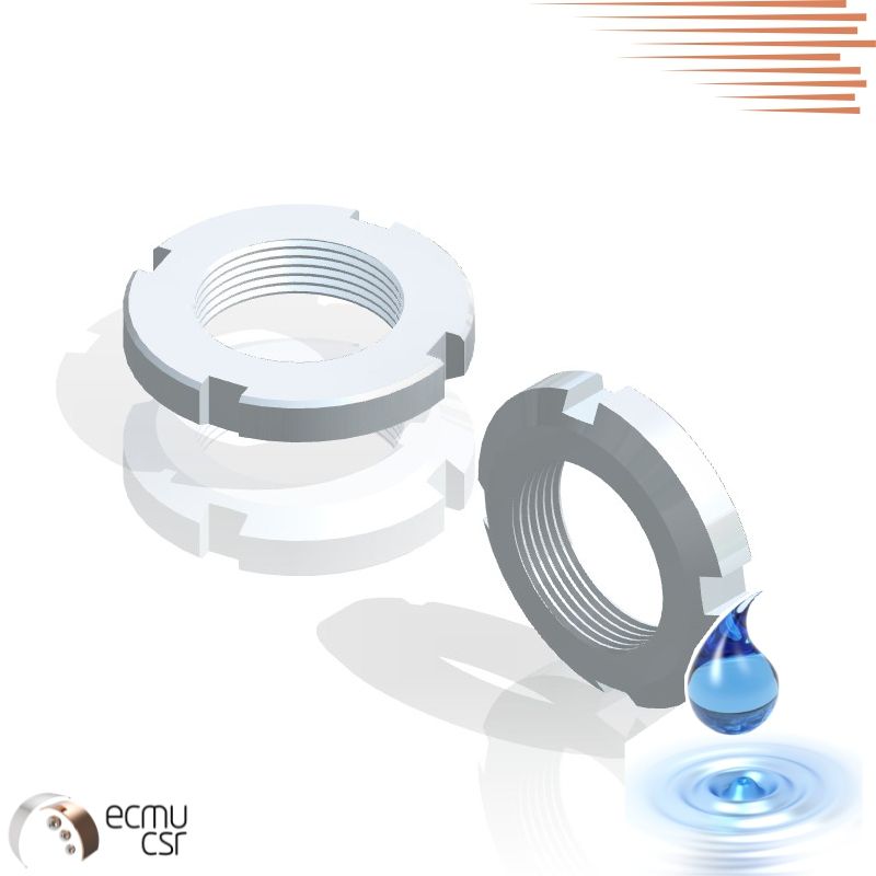 Ecrou de réglage à encoche en inox KMS 00